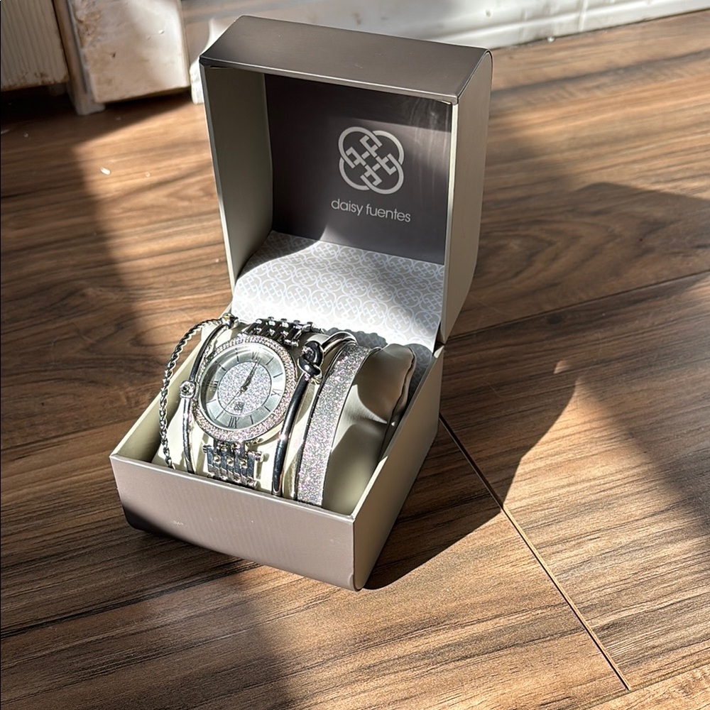 Daisy Fuentes Silver Watch Set